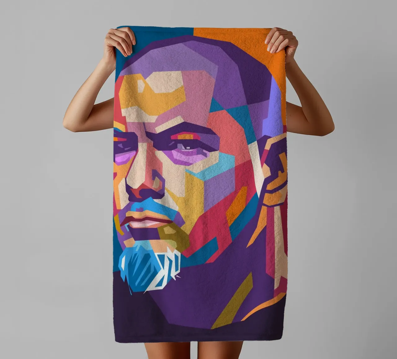 Phil Anselmo pop art portrait towel by Hantamrata
