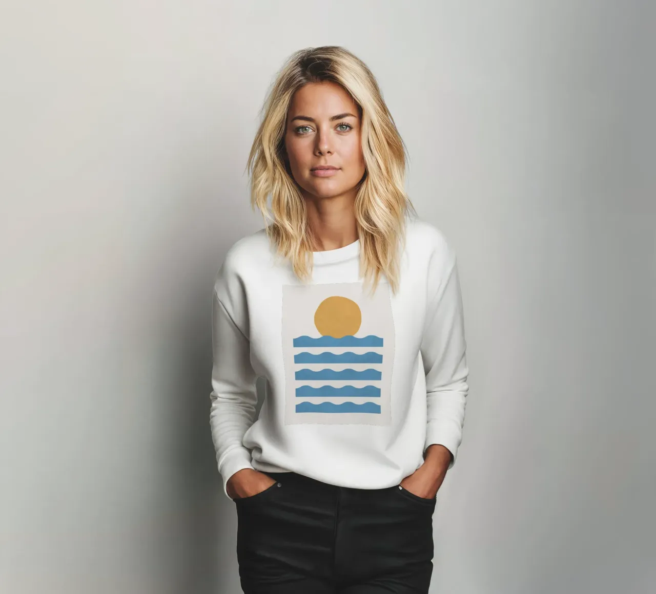 Sunset ocean, sunset abstract, Abstract landscape, ocean, la sweatshirt by MoonlightPrint