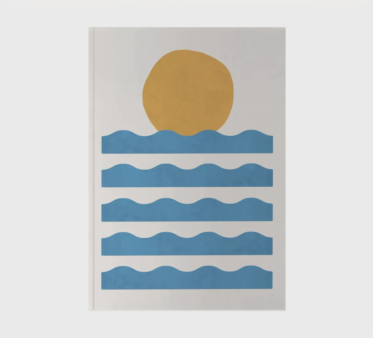 Sunset ocean, sunset abstract, Abstract landscape, ocean, la notebook by MoonlightPrint
