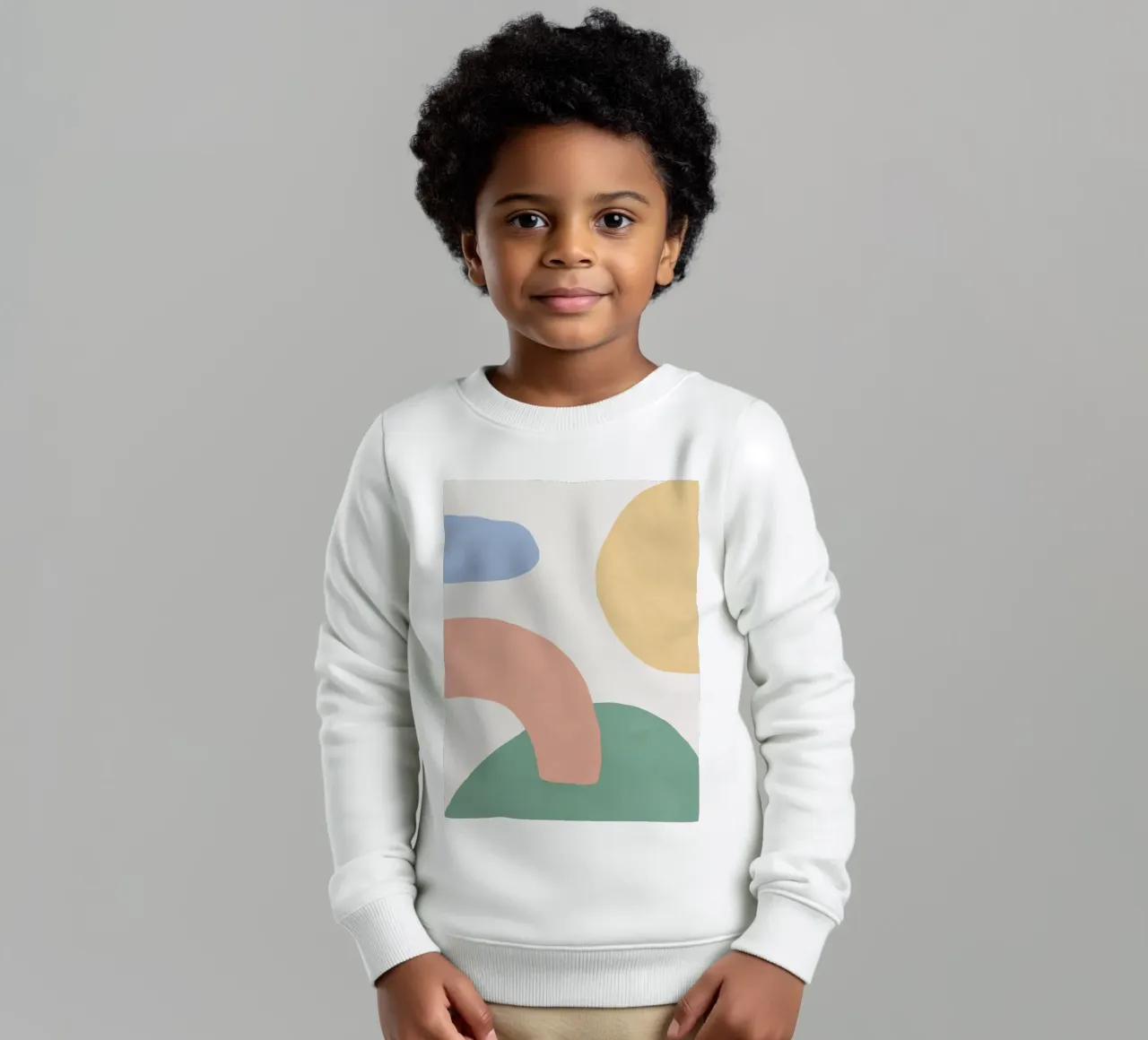 Scena di forme astratte - Colori pastello felpa bambino da MoonlightPrint