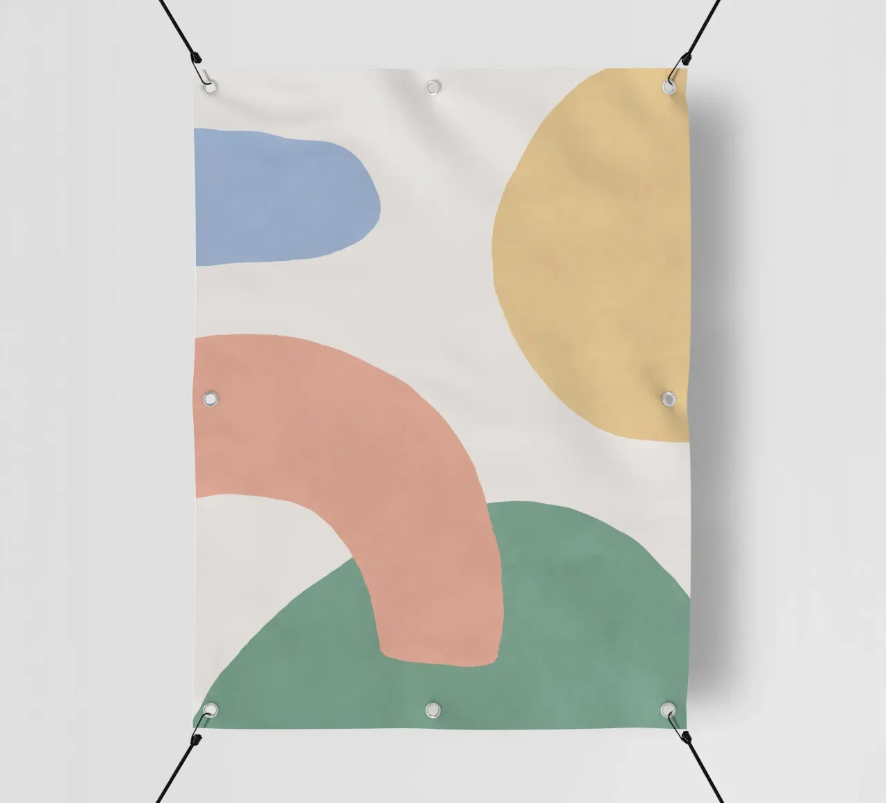 Scena di forme astratte - Colori pastello telo in pvc da MoonlightPrint