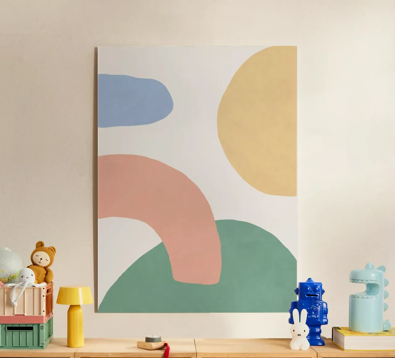 Scena di forme astratte - Colori pastello plexiglass da MoonlightPrint