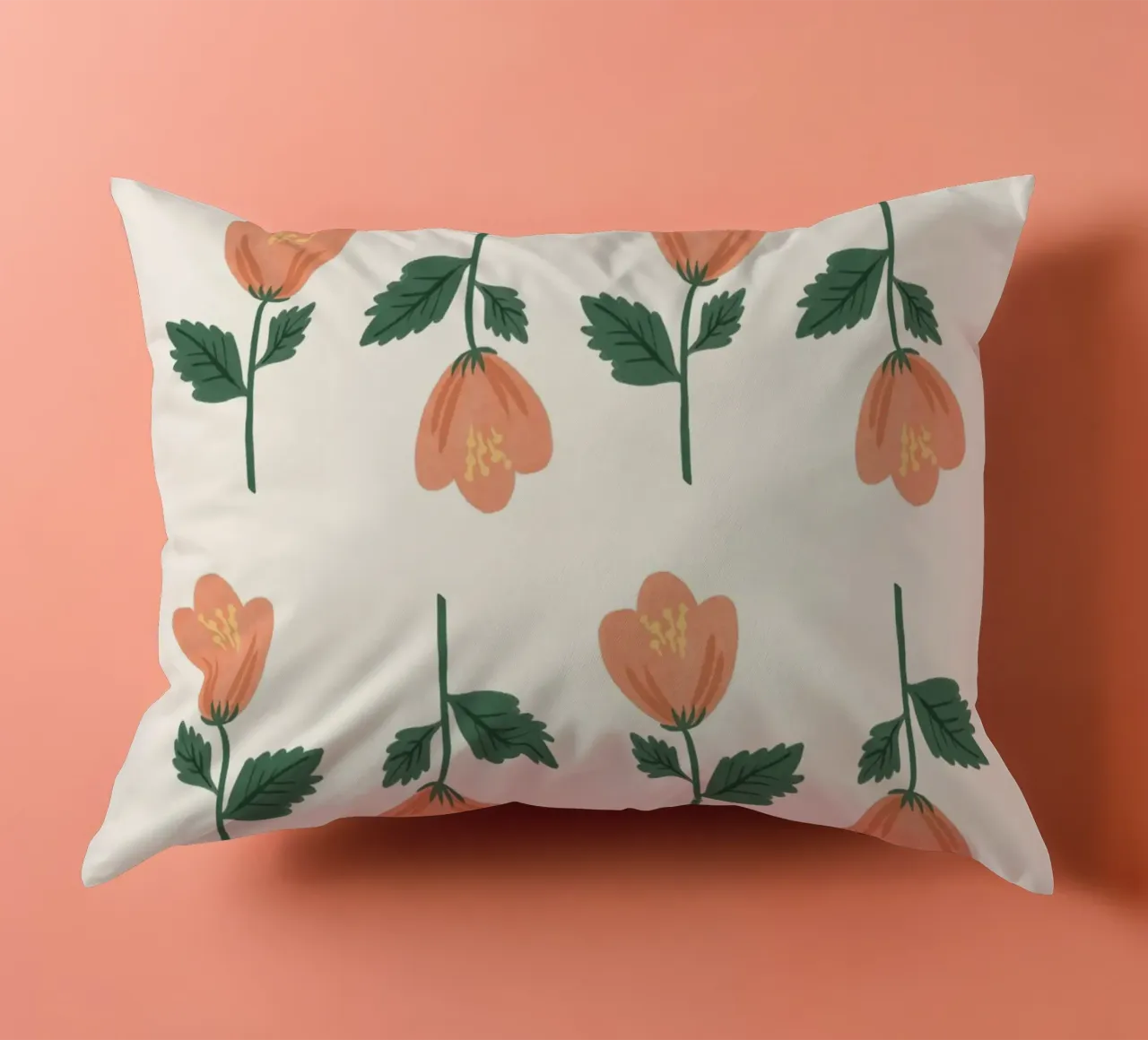 Modello a fiori rosa cuscino da MoonlightPrint