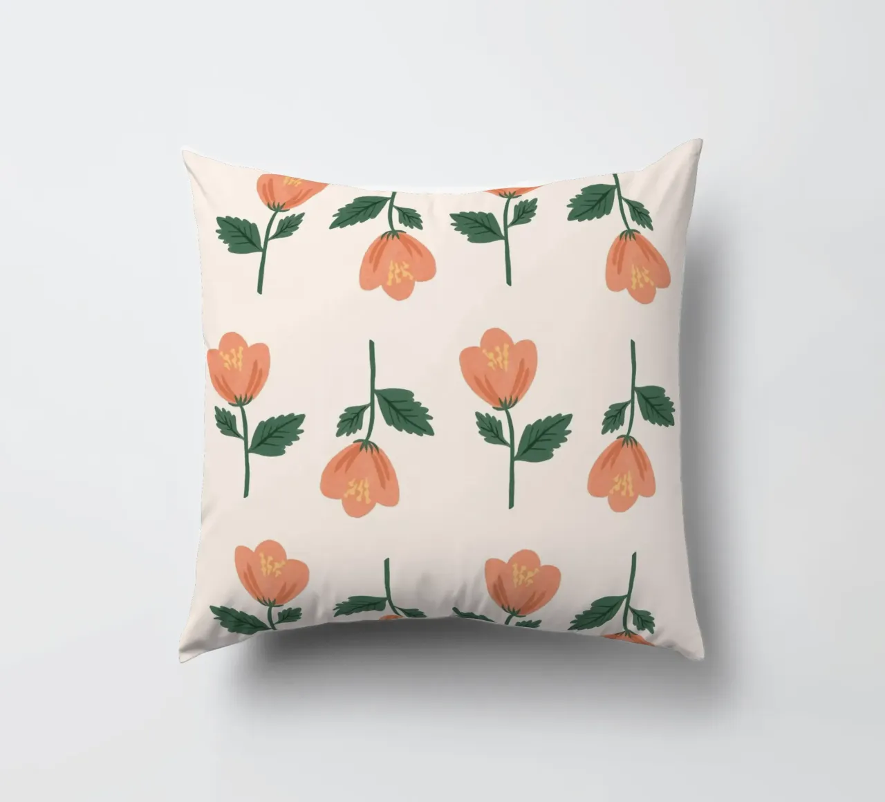 Modello a fiori rosa cuscino da MoonlightPrint