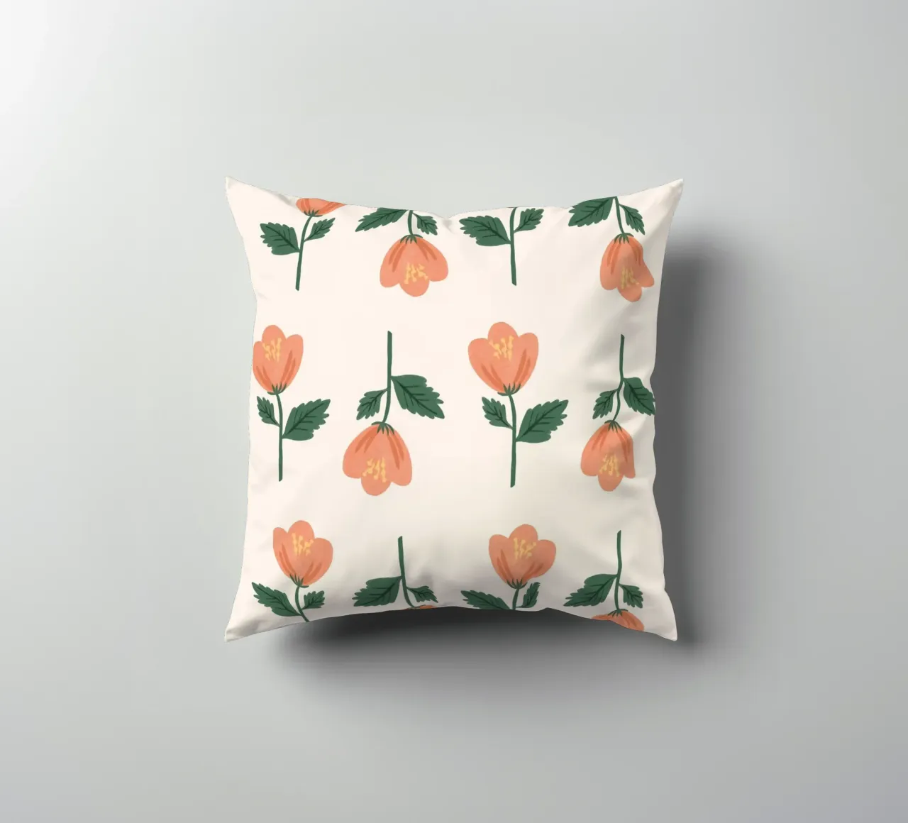 Modello a fiori rosa cuscino da MoonlightPrint