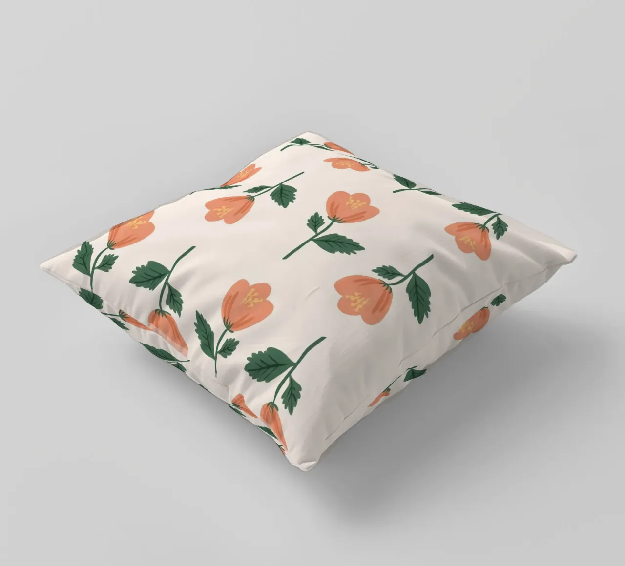 Modello a fiori rosa cuscino da MoonlightPrint