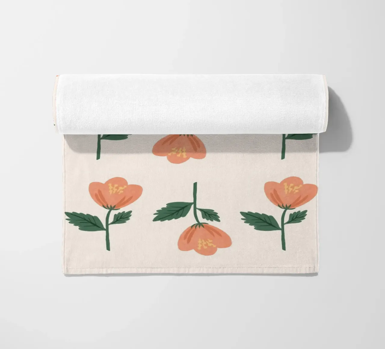 Modello a fiori rosa telo mare da MoonlightPrint