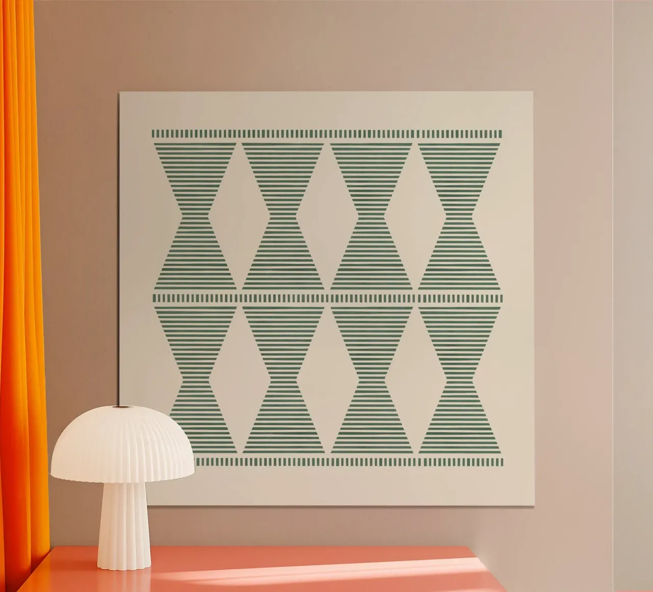 Boho sud-occidentale - Verde salvia poster con telaio in alluminio da MoonlightPrint