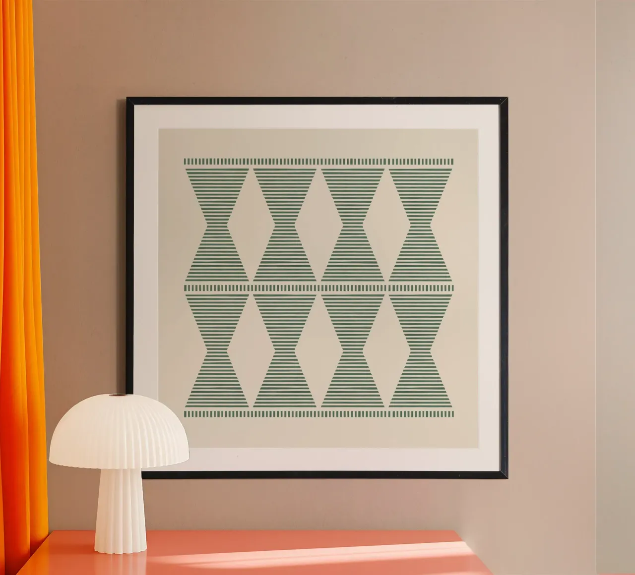 Boho sud-occidentale - Verde salvia poster con telaio in alluminio da MoonlightPrint