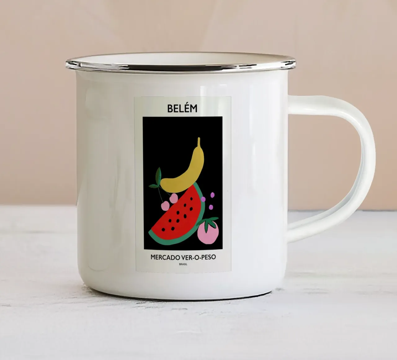 Mercado Ver-o-Peso II tazza in smalto da Pure