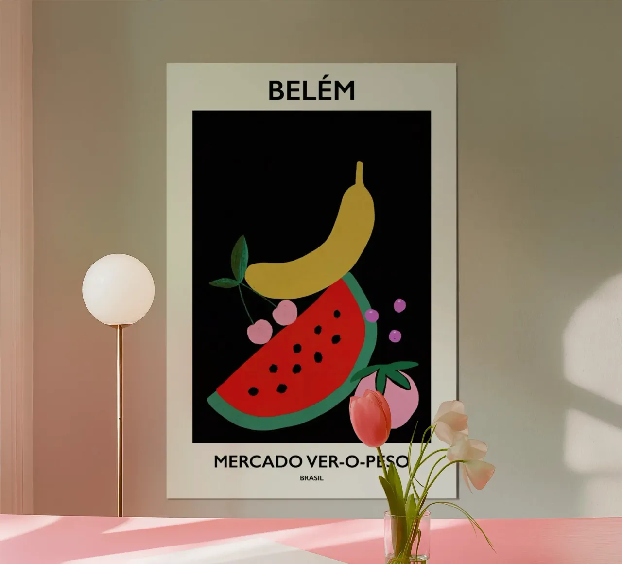 Mercado Ver-o-Peso II poster con telaio in legno da Pure