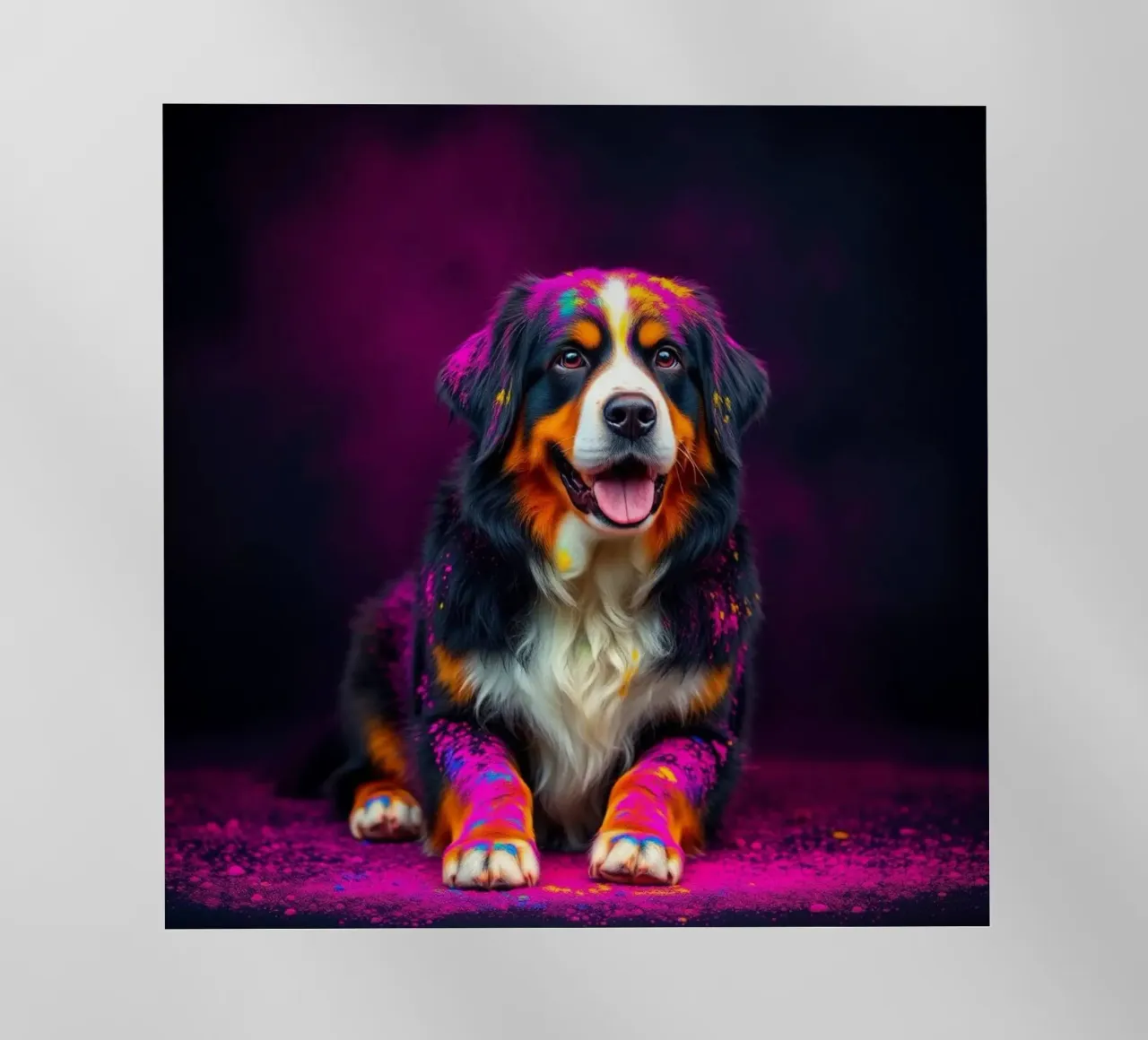 The colorful Bernese Mountain Dog #141 backlit film by Yumis.Beargang.and.Me