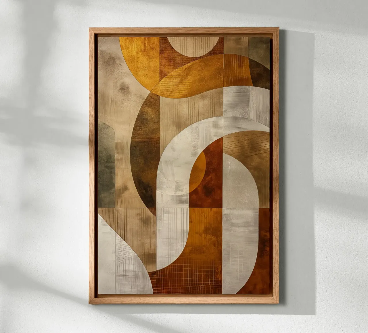 Abstract Scandinavian canvas with Floater frame by Imagine
