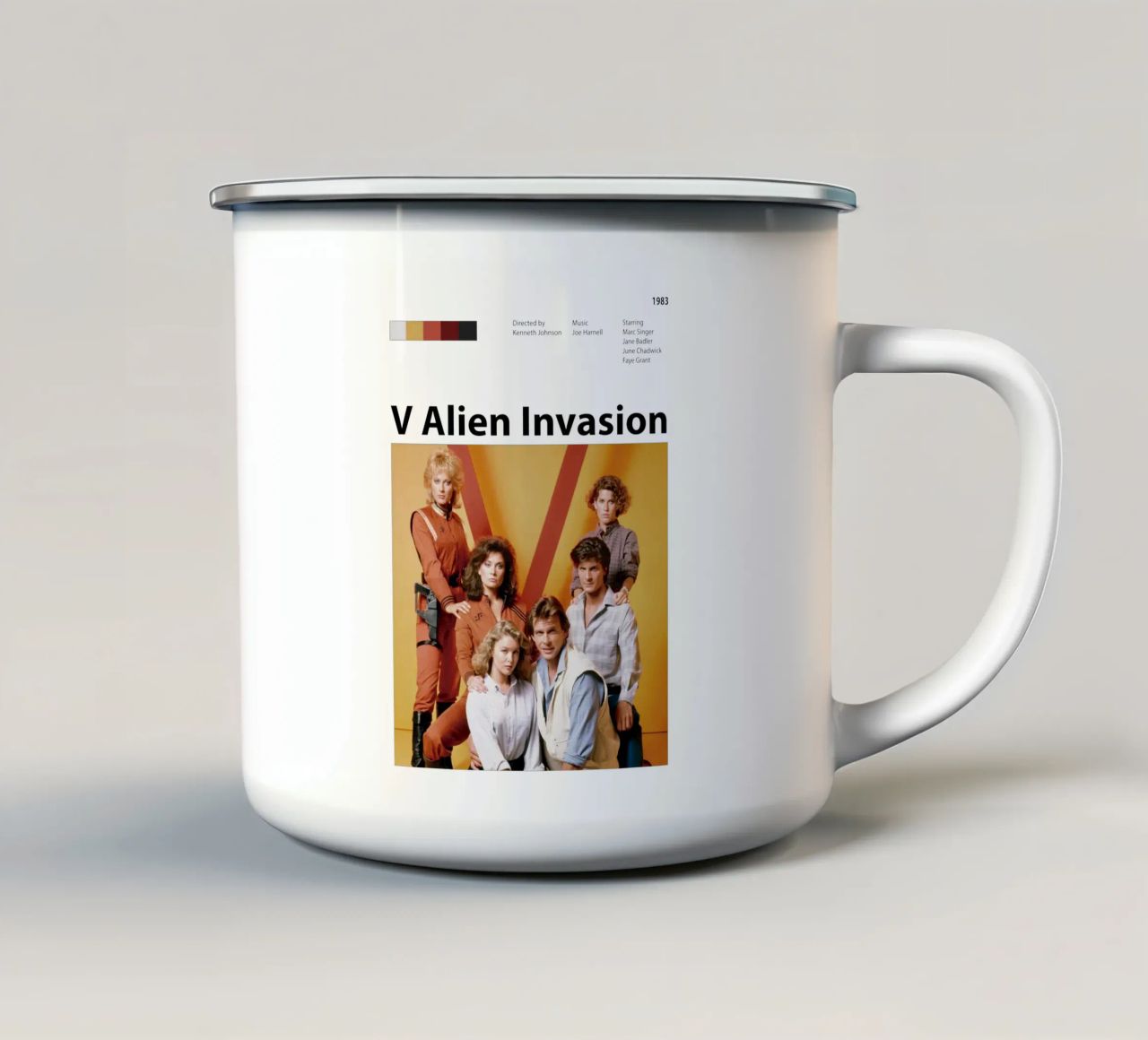 V Invasione aliena tazza in smalto da The Movie Wall