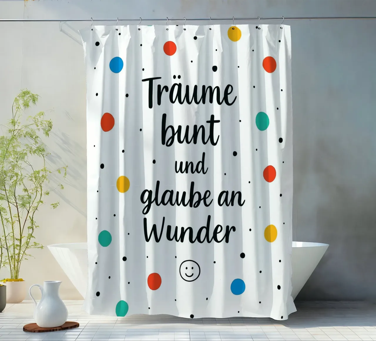 Träume Bund Und Glaube An Wunder douchegordijn van treechild