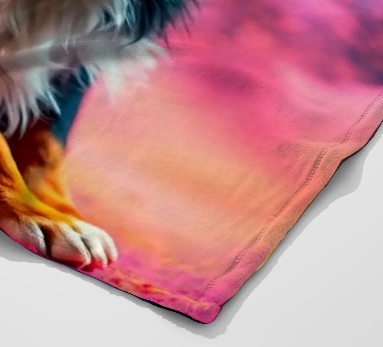 The colorful Bernese Mountain Dog #142 fleece blanket by Yumis.Beargang.and.Me