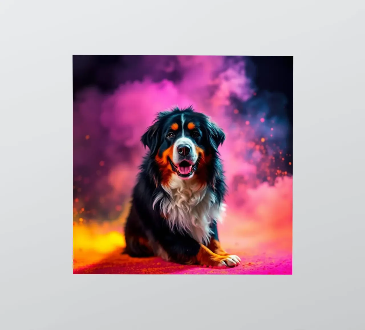 The colorful Bernese Mountain Dog #142 sticker by Yumis.Beargang.and.Me