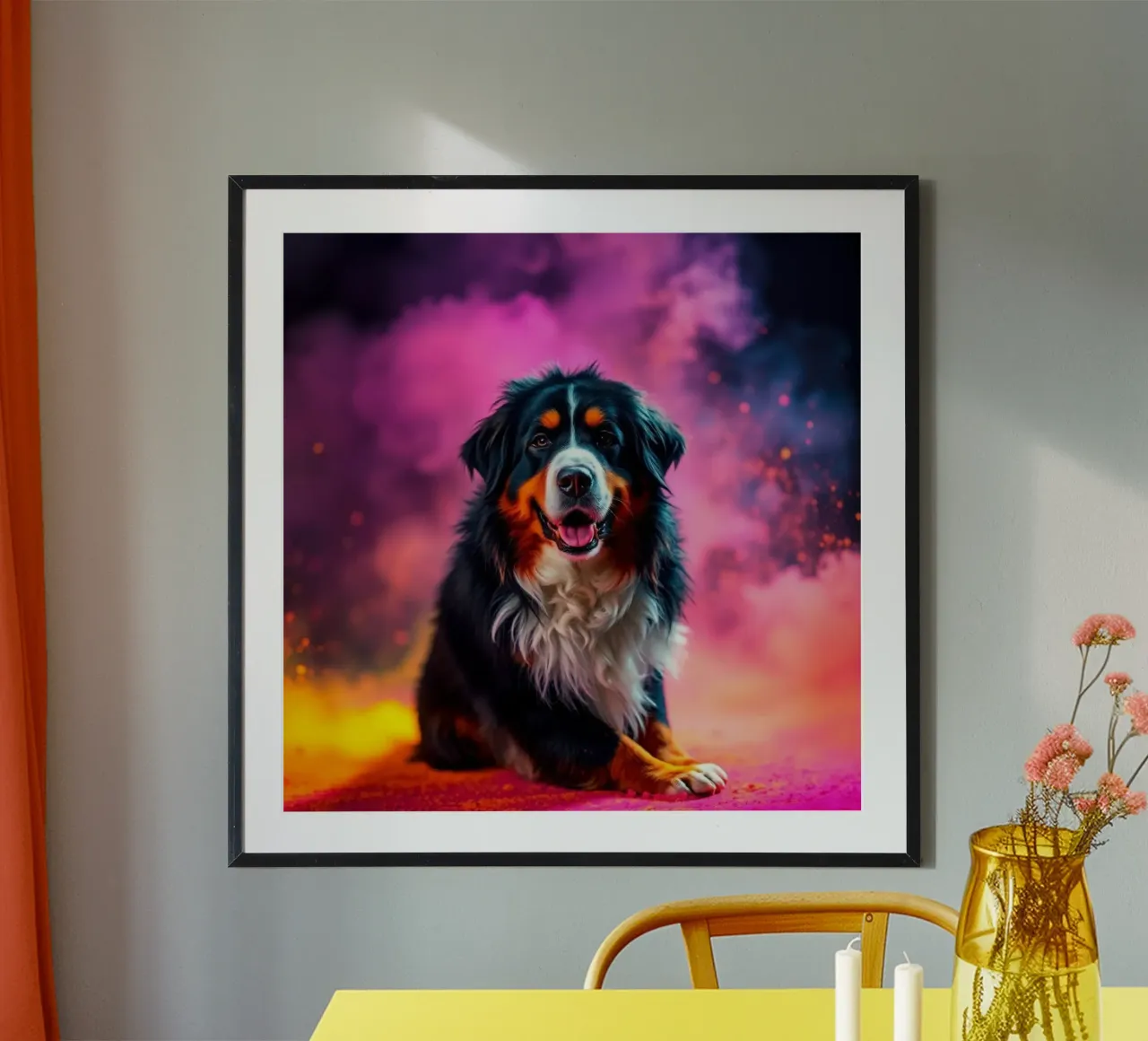 The colorful Bernese Mountain Dog #142 hahnemühle by Yumis.Beargang.and.Me