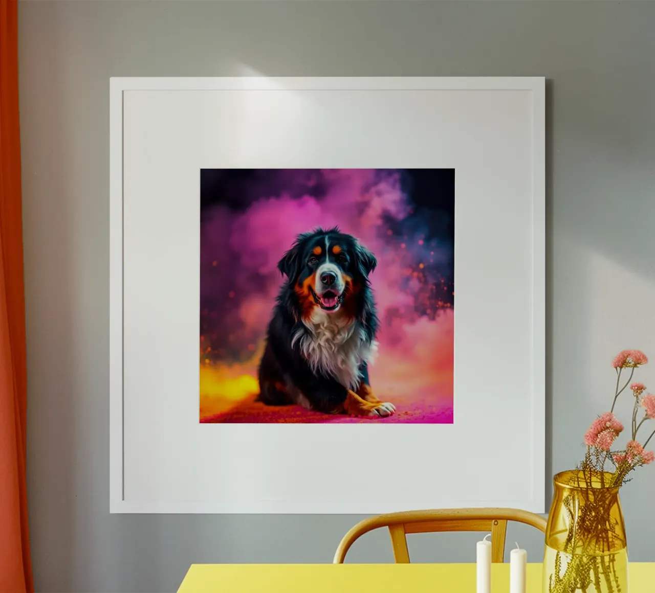 The colorful Bernese Mountain Dog #142 hahnemühle by Yumis.Beargang.and.Me