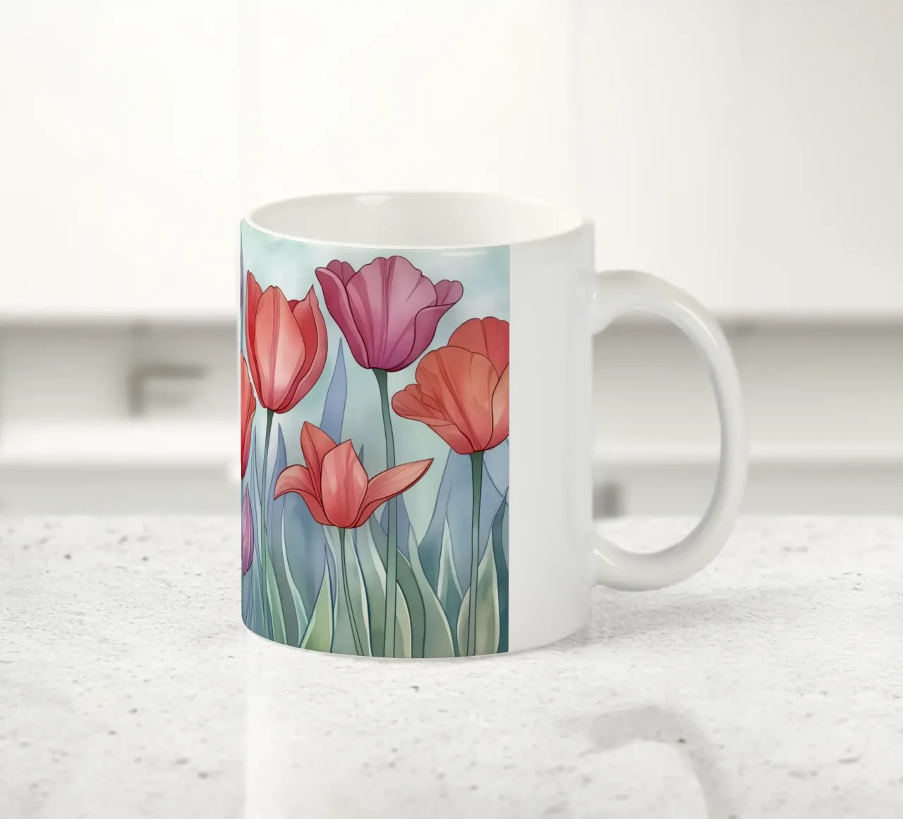 Tulipani tazza in ceramica da Imagine
