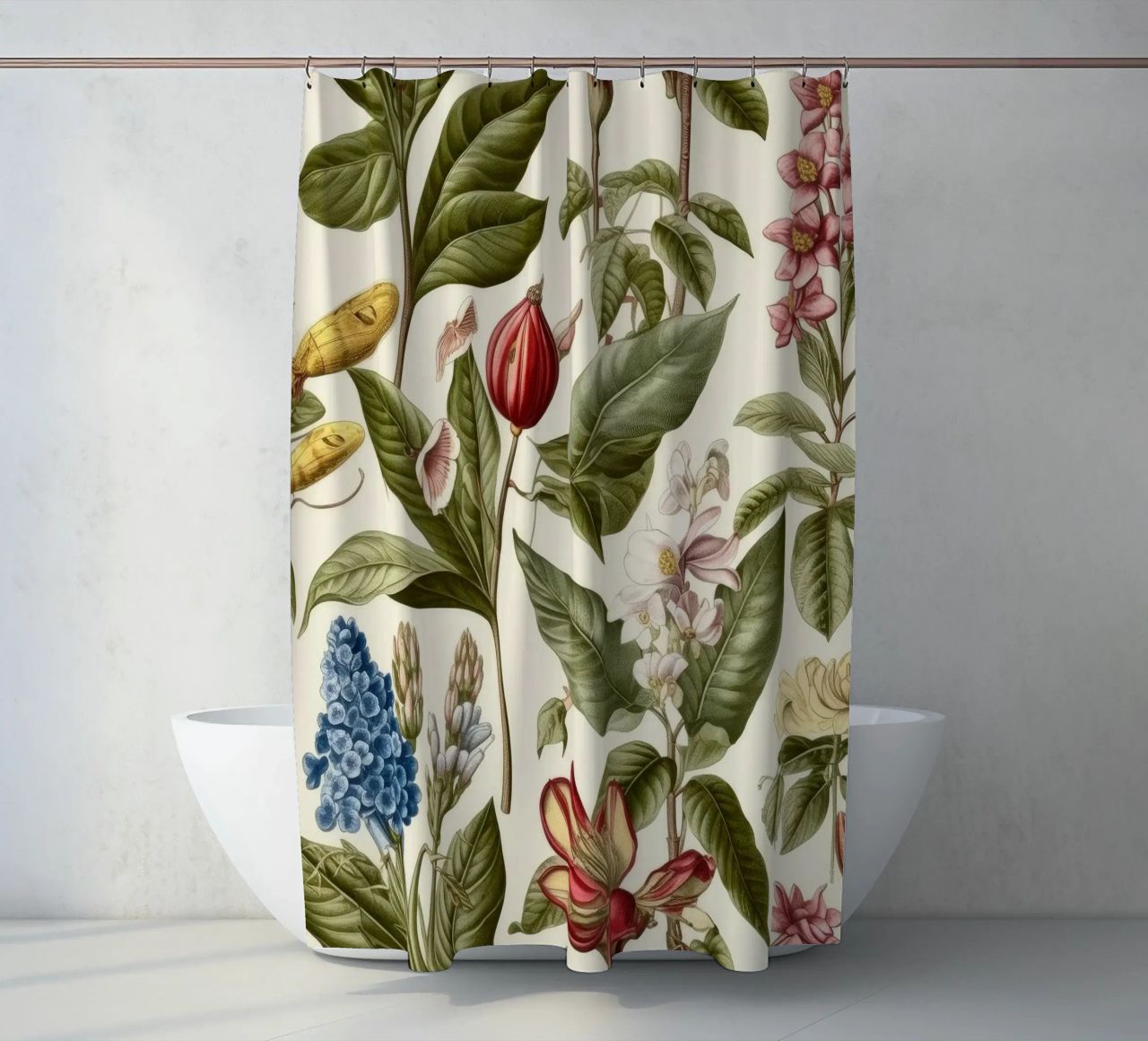 Zeitlose Botanik Duschvorhang von Botanical Pattern House