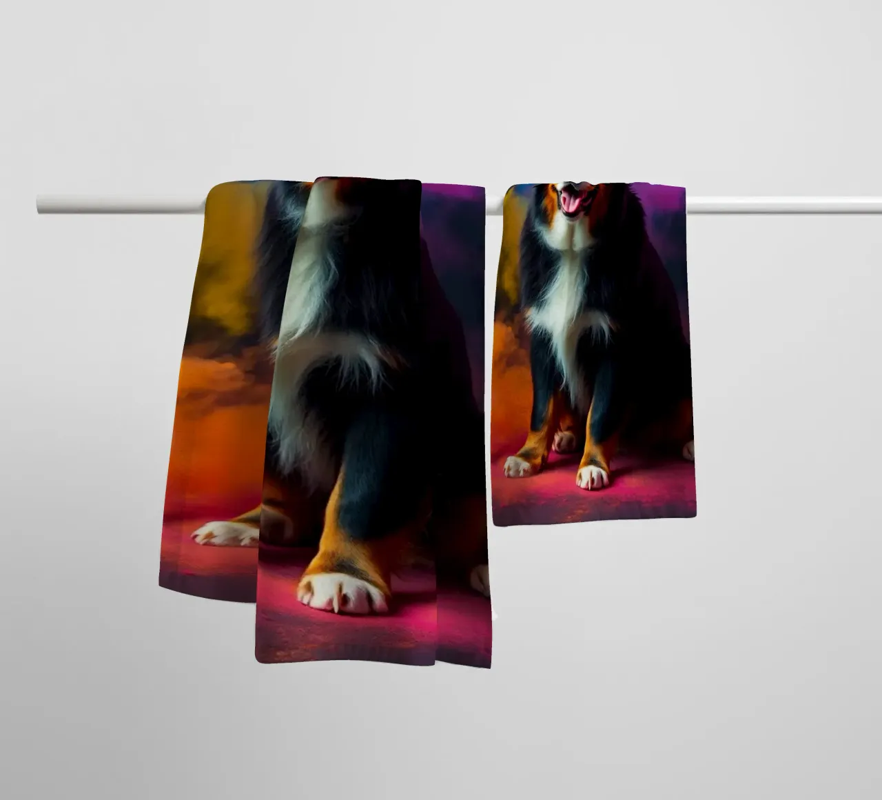 Le bouvier bernois coloré #143 serviette de bain de Yumis.Beargang.and.Me