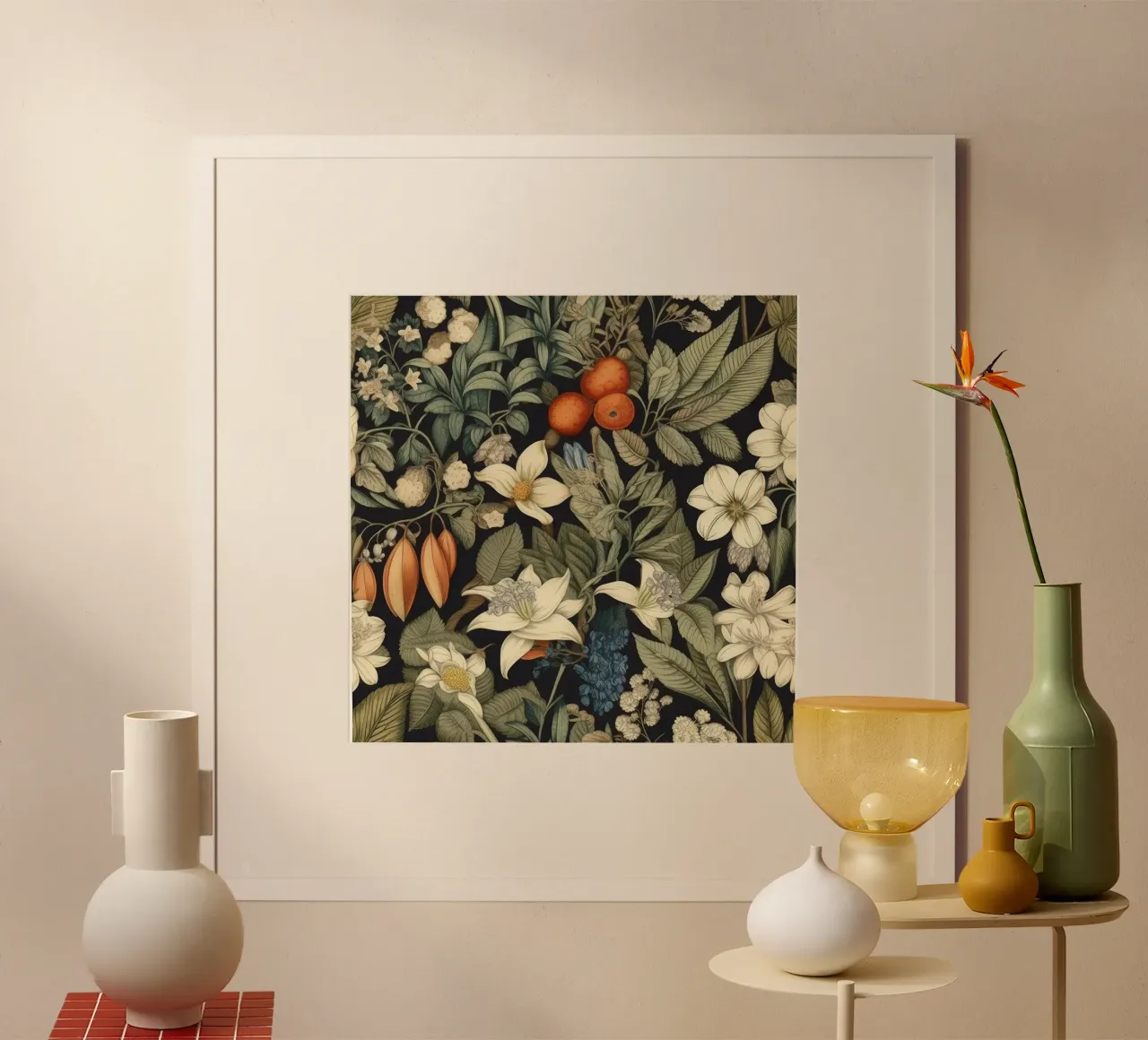 Botanici senza tempo poster con telaio in plastica da Botanical Pattern House