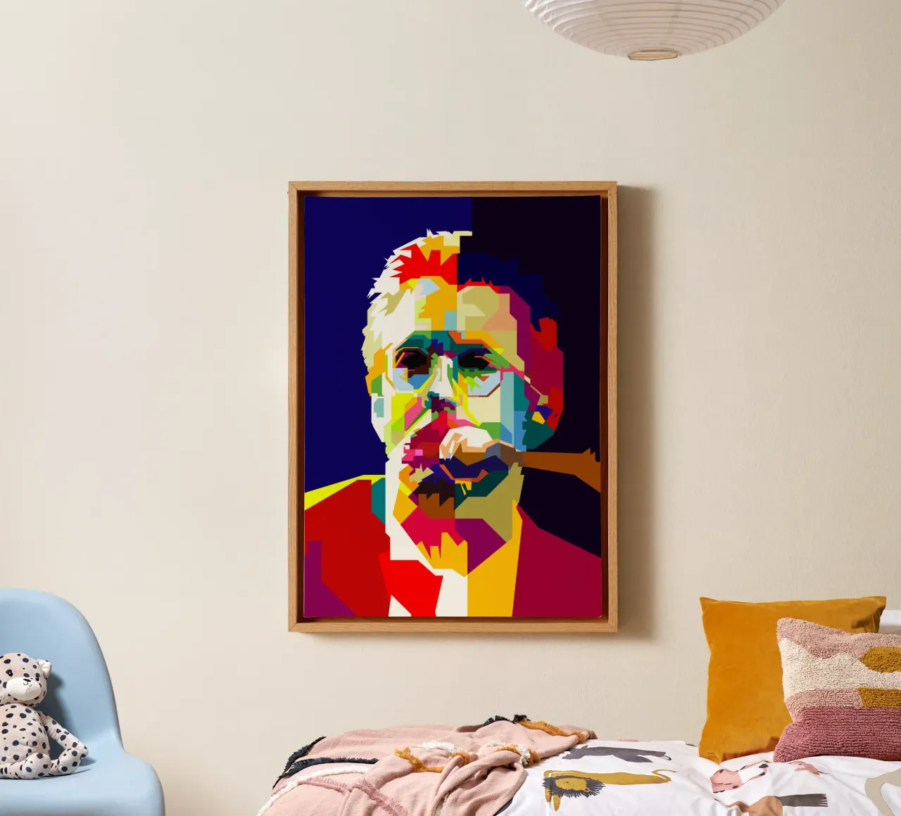 Eric Clapton chitarrista blues WPAP Trending Now tela con Cornice a cassetta da Artkreator