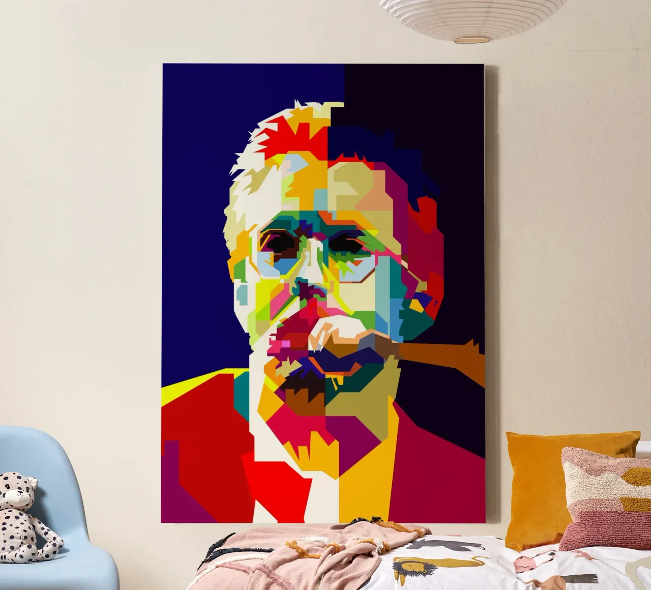Eric Clapton chitarrista blues WPAP Trending Now tela con Cornice a cassetta da Artkreator