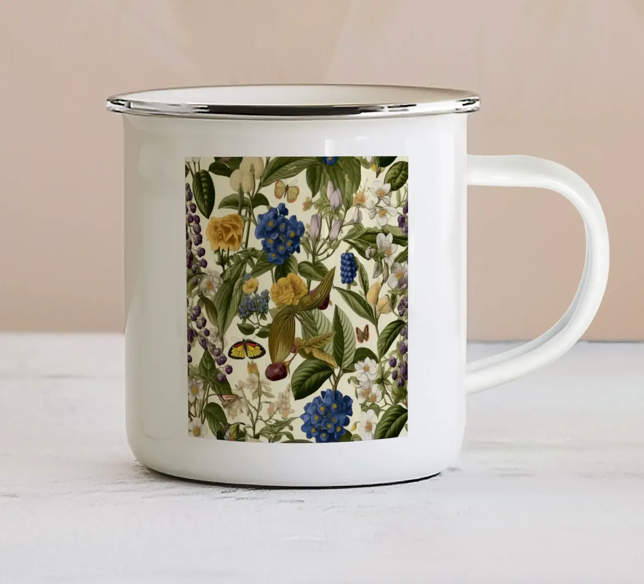 Botanici senza tempo tazza in smalto da Botanical Pattern House