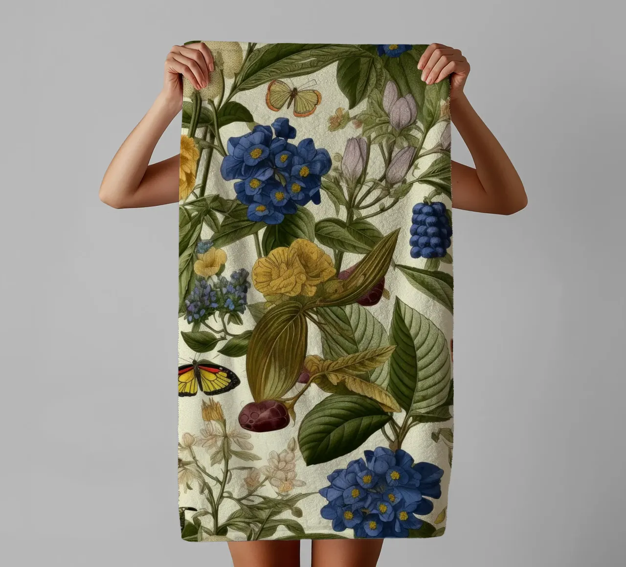 Timeless Botanicals towel by Botanical Pattern House