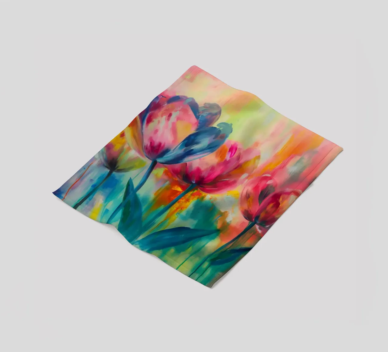 Tulipani colorati coperta in pile da Imagine