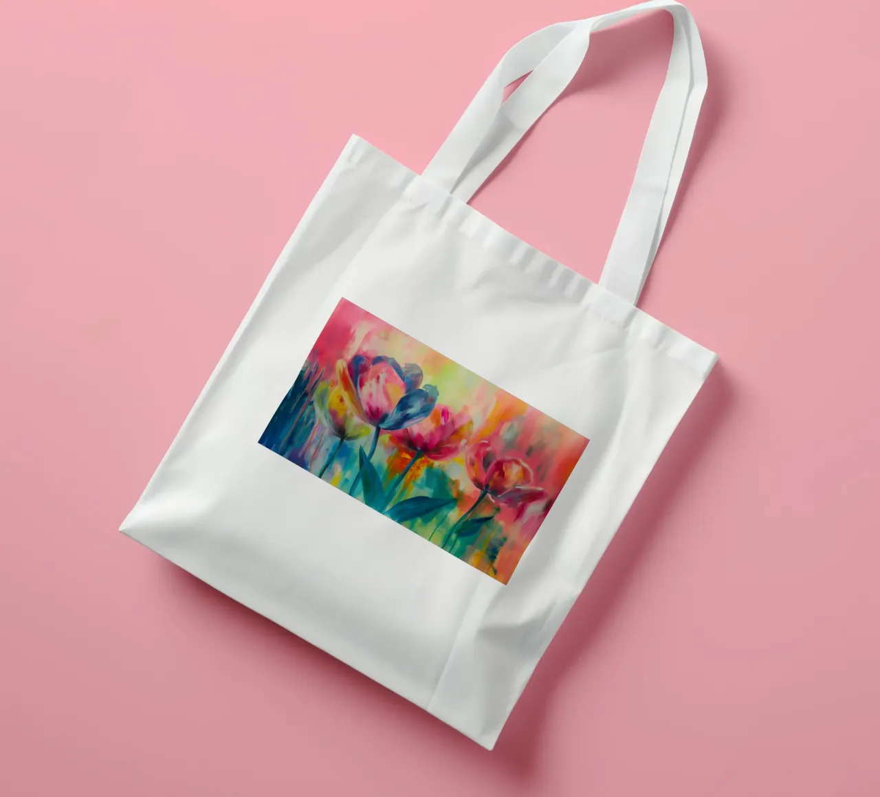 Coloured tulips tote bag by Imagine