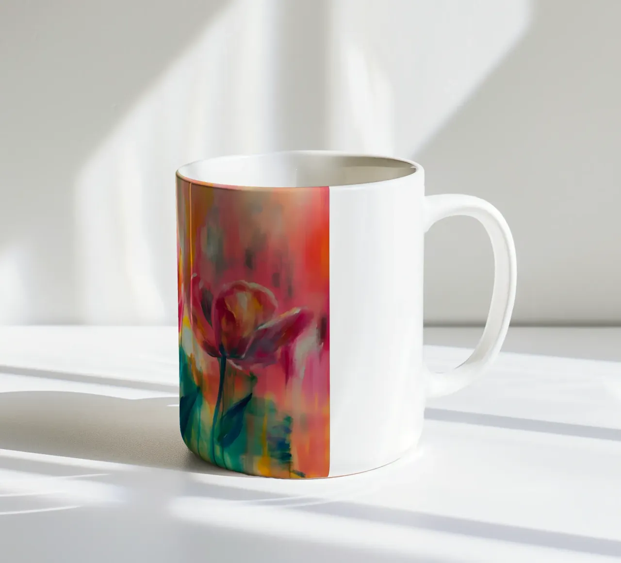 Tulipani colorati tazza in ceramica da Imagine