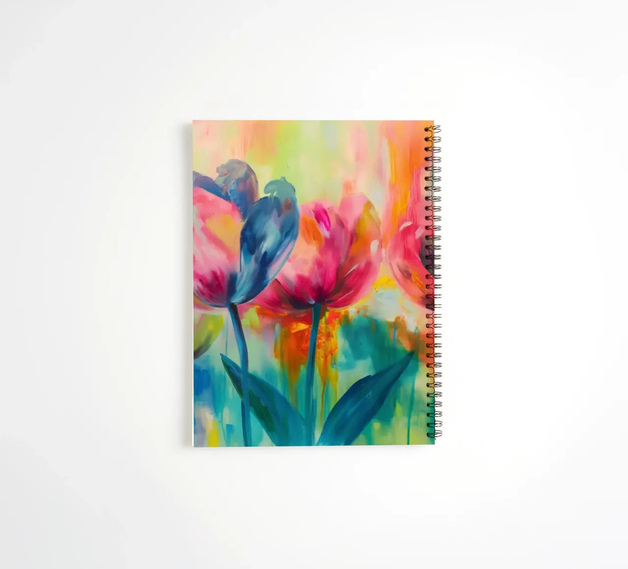Coloured tulips spiral notebook by Imagine