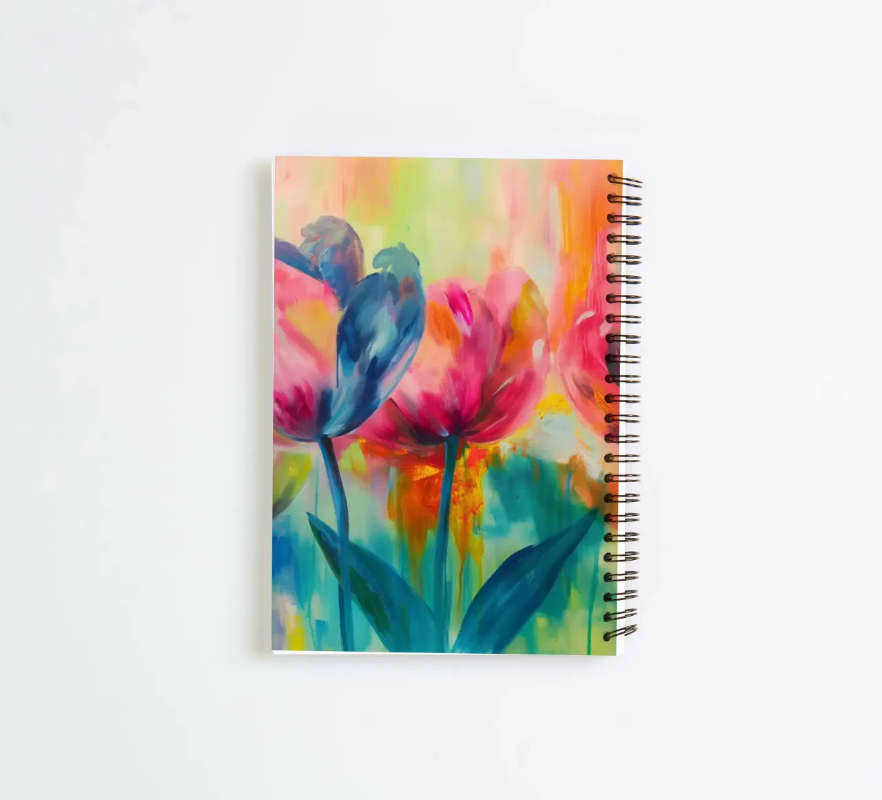 Coloured tulips spiral notebook by Imagine