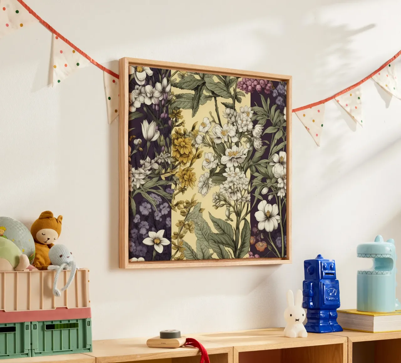 Timeless Botanicals canvas with Floater frame by Botanical Pattern House