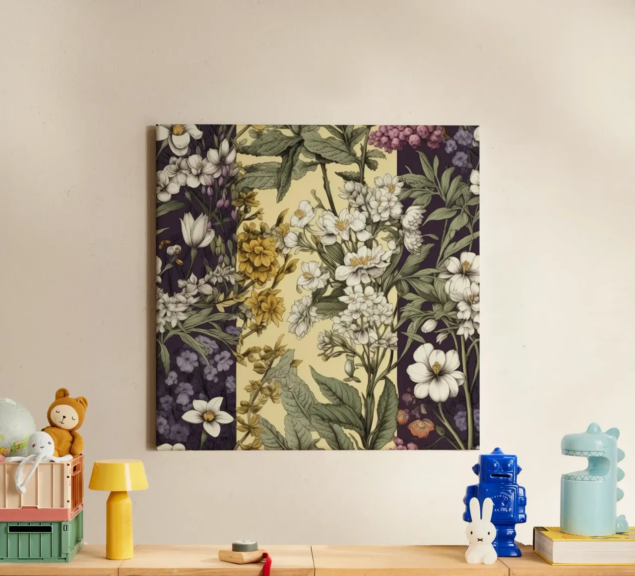 Timeless Botanicals canvas with Floater frame by Botanical Pattern House