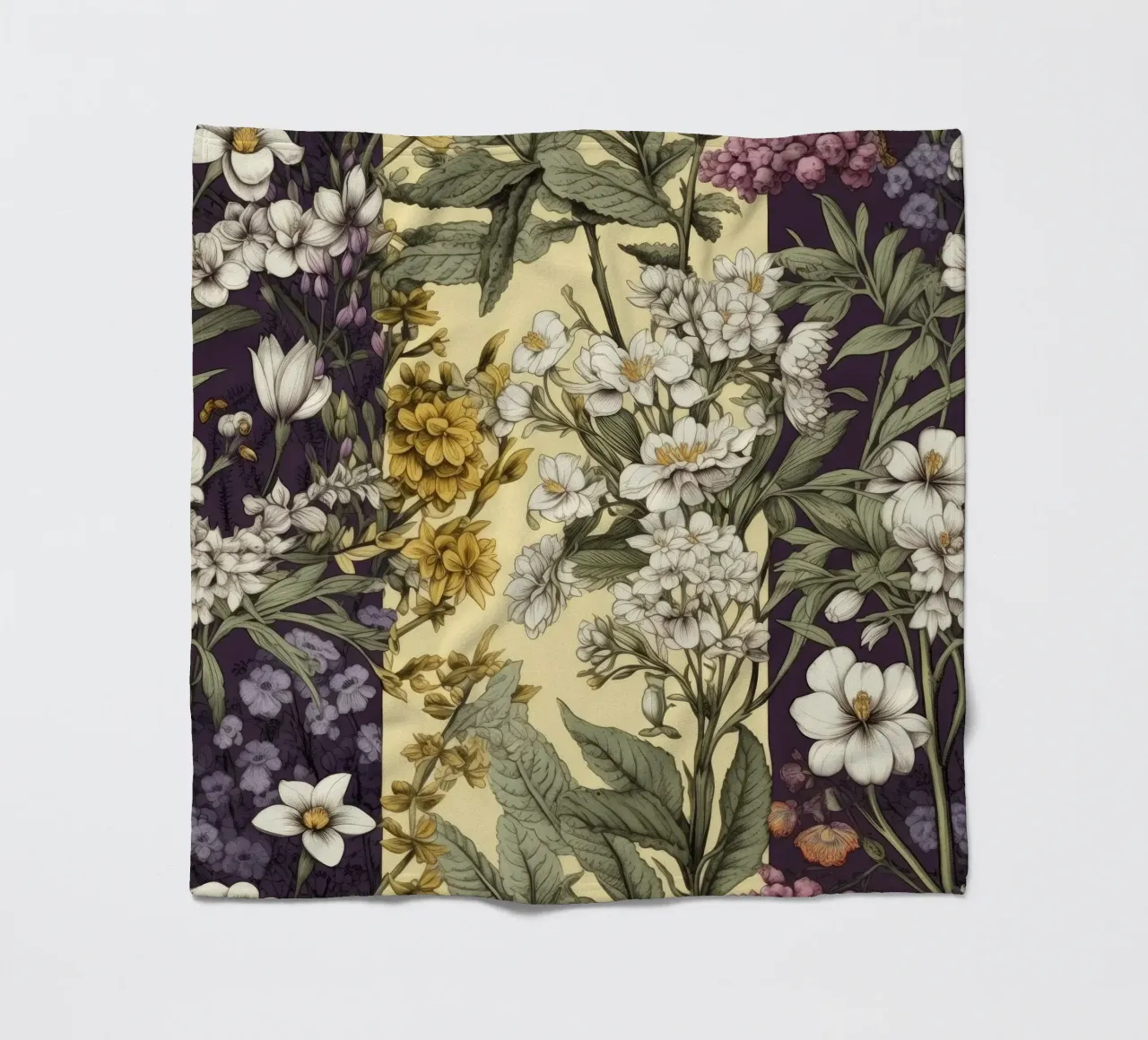 Timeless Botanicals fleece blanket by Botanical Pattern House