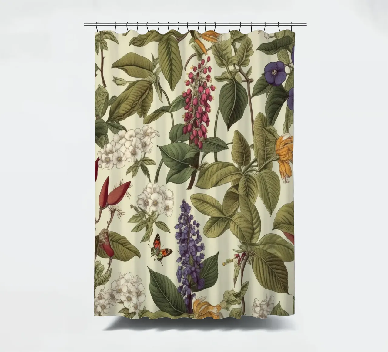 Timeless Botanicals shower curtain by Botanical Pattern House