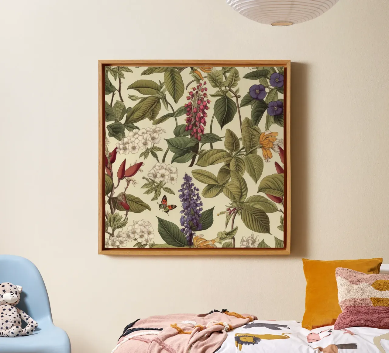 Timeless Botanicals canvas with Floater frame by Botanical Pattern House