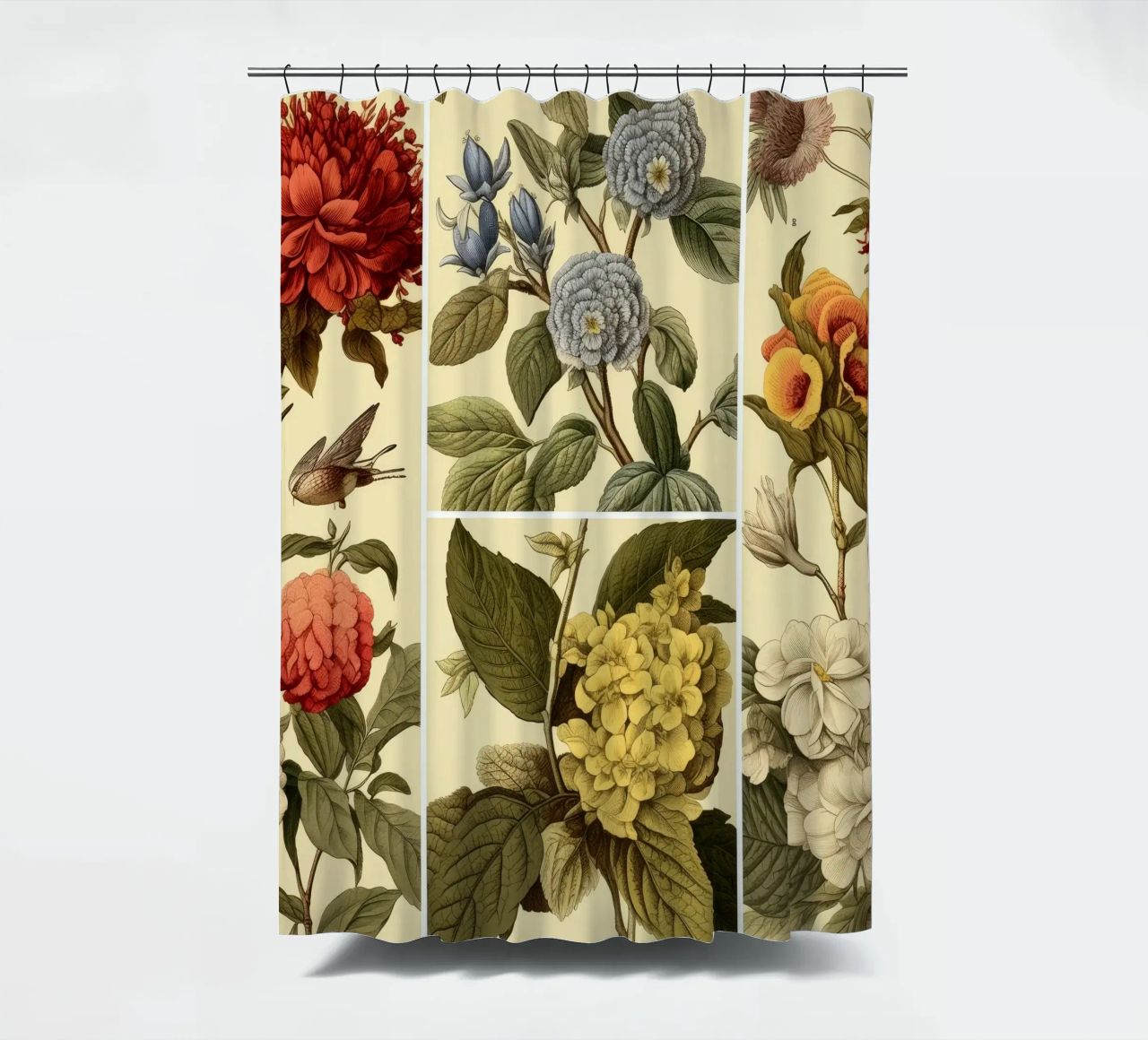 Zeitlose Botanik Duschvorhang von Botanical Pattern House