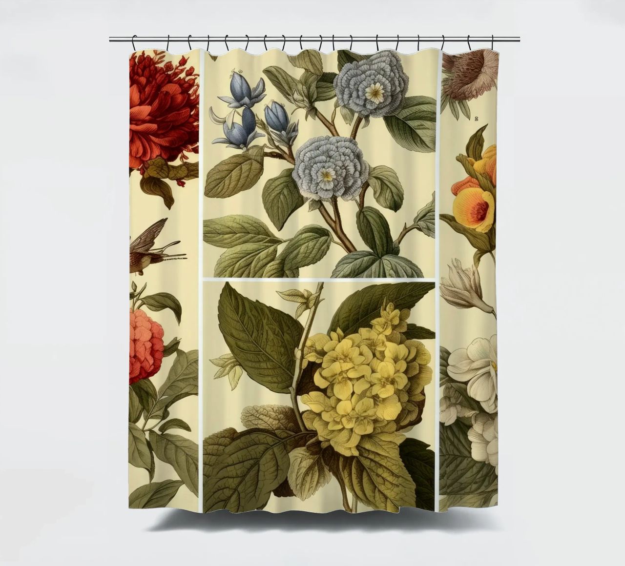 Zeitlose Botanik Duschvorhang von Botanical Pattern House