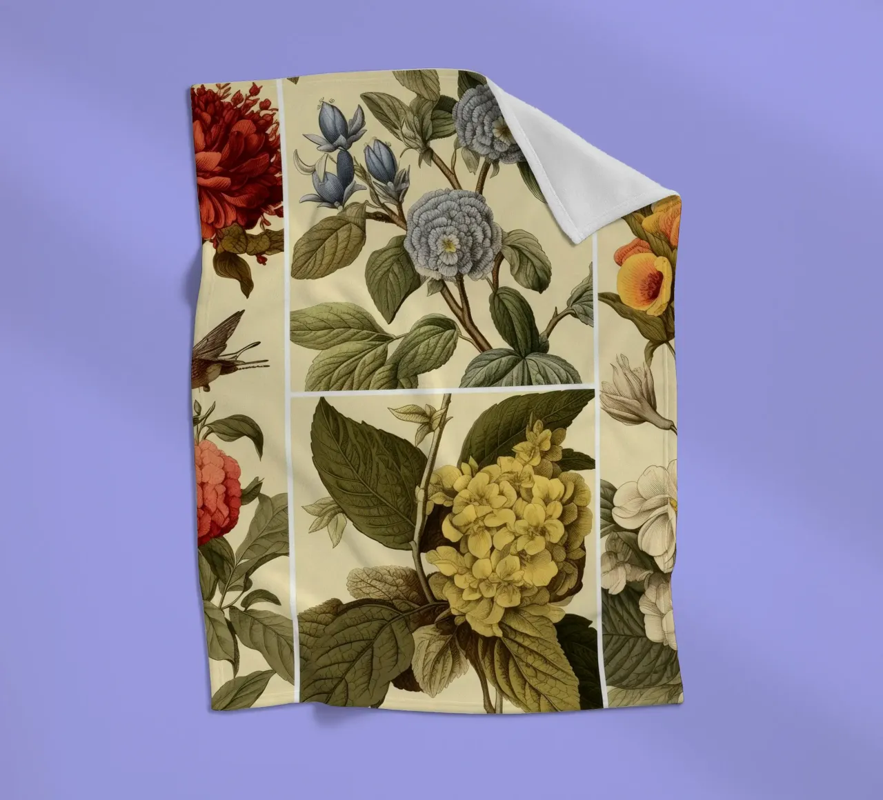 Zeitlose Botanik Fleecedecke von Botanical Pattern House