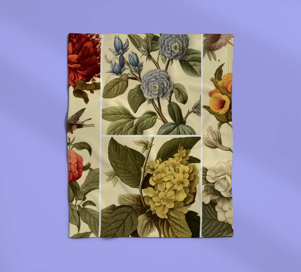Zeitlose Botanik Fleecedecke von Botanical Pattern House