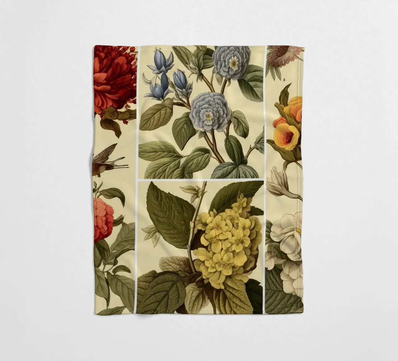 Zeitlose Botanik Fleecedecke von Botanical Pattern House