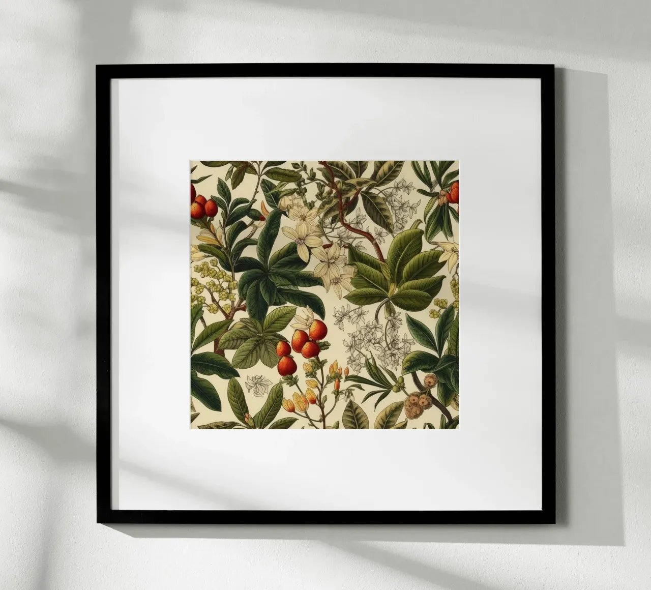 Botanici senza tempo poster con telaio in alluminio da Botanical Pattern House