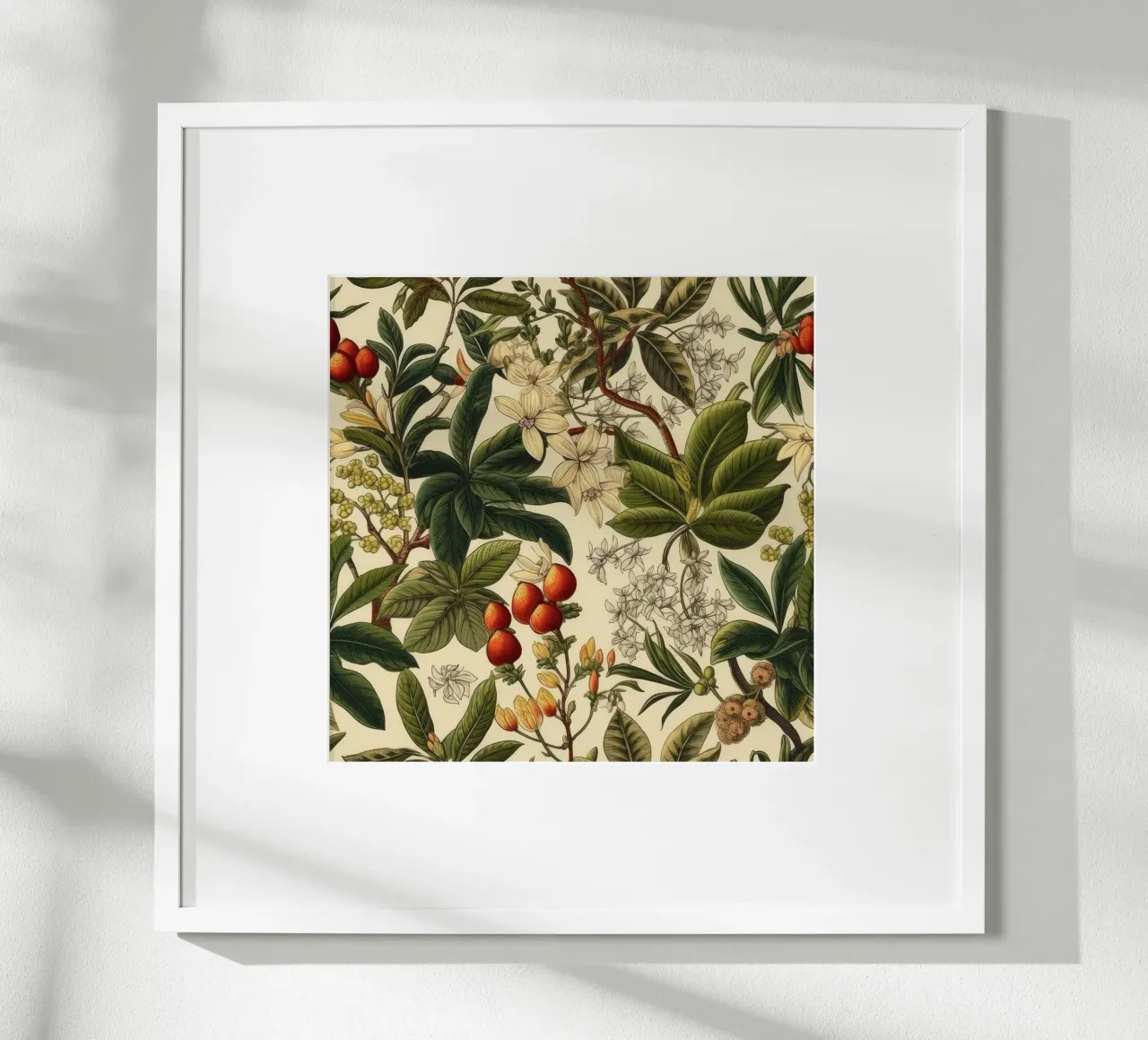 Botanici senza tempo poster con telaio in alluminio da Botanical Pattern House