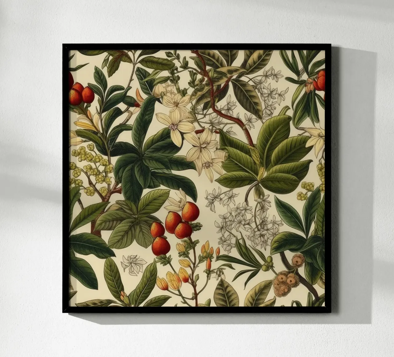 Botanici senza tempo poster con telaio in alluminio da Botanical Pattern House