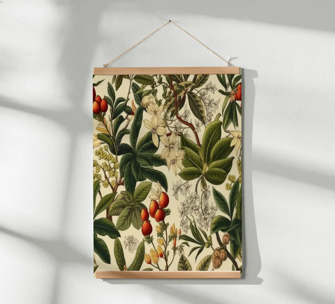 Botanici senza tempo poster con telaio in alluminio da Botanical Pattern House